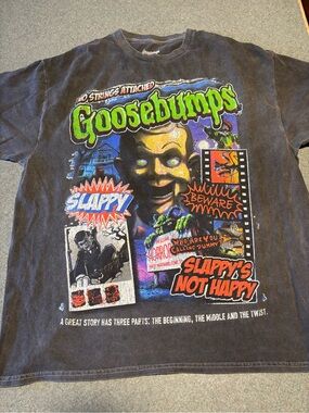 Scholastic Goosebumps Slappy Graphic Tee - Black with Green